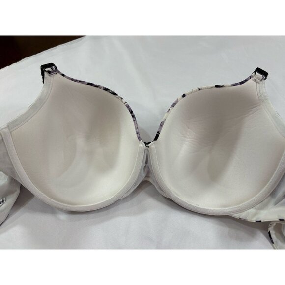 Torrid Curve T Shirt Bra 360 Smoothing Purple Rose Floral Underwire sz 40DDD - Picture 7 of 8